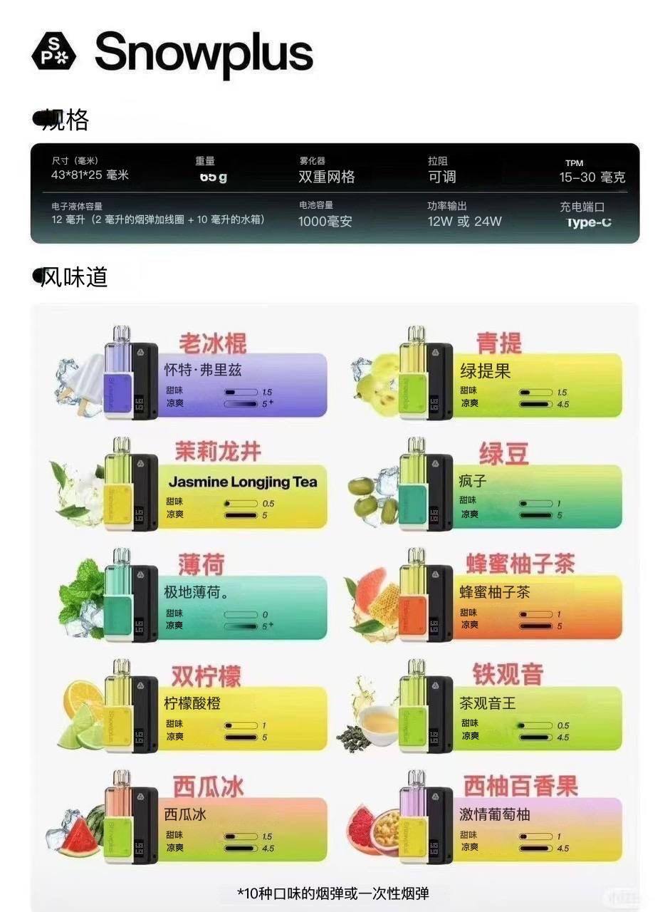 雪加积木SnowPlus15000口可换弹电子烟套装 - 图片 2